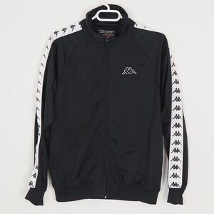 Kappa Taped Sleeve Training Jacket Sz Small Full Zip Track‎ Warmup Soccer Retro